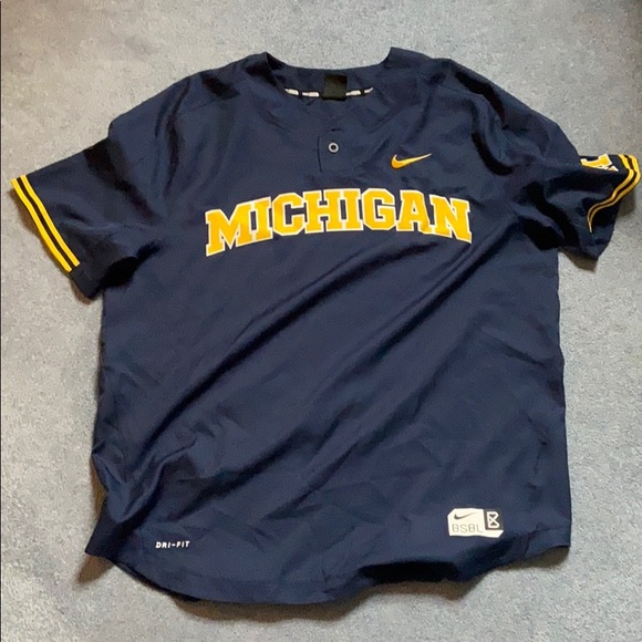 michigan baseball jersey nike